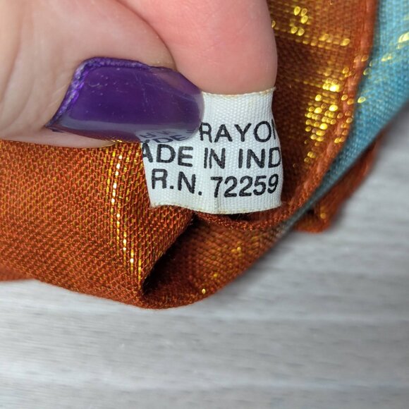 Elegant Collections Beautiful Made in India Square Colorful Scarf 32" x 32" - Picture 5 of 10